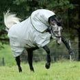 thumbnail image 1 of Rambo Duo Turnout Blanket Bundle (100g Medium-Lite, 100g Liner, 300g Liner, 100g Hood), Grey (Teal/Gold/Navy Trim), Size: 78, 1 of 4