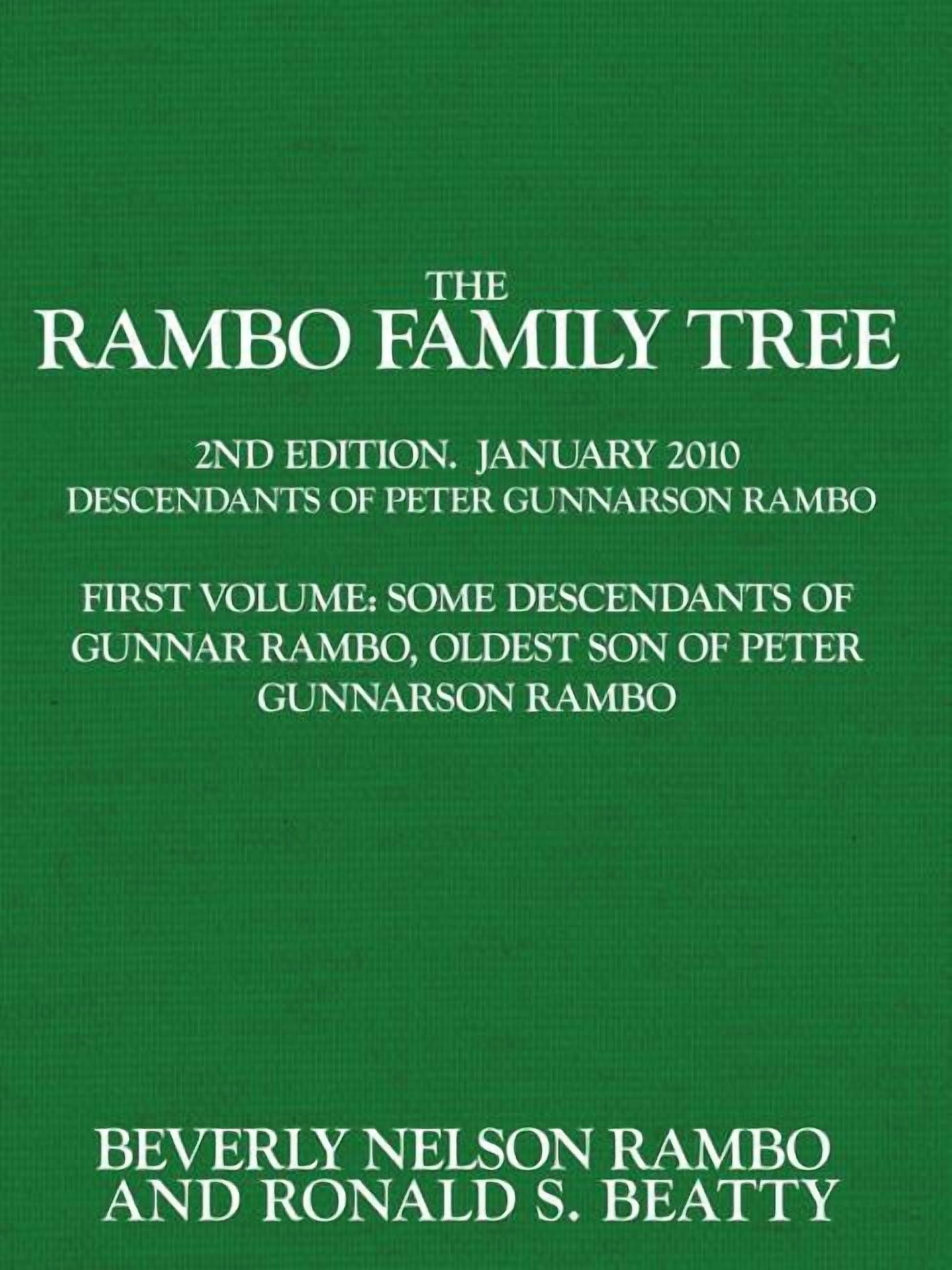 Ronald Rambo Ronald S Beatty Rambo Family Tree : Some Descendants of Gunnar India | Ubuy