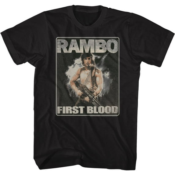 Rambo First Blood Black Adult T-Shirt 2Xlt