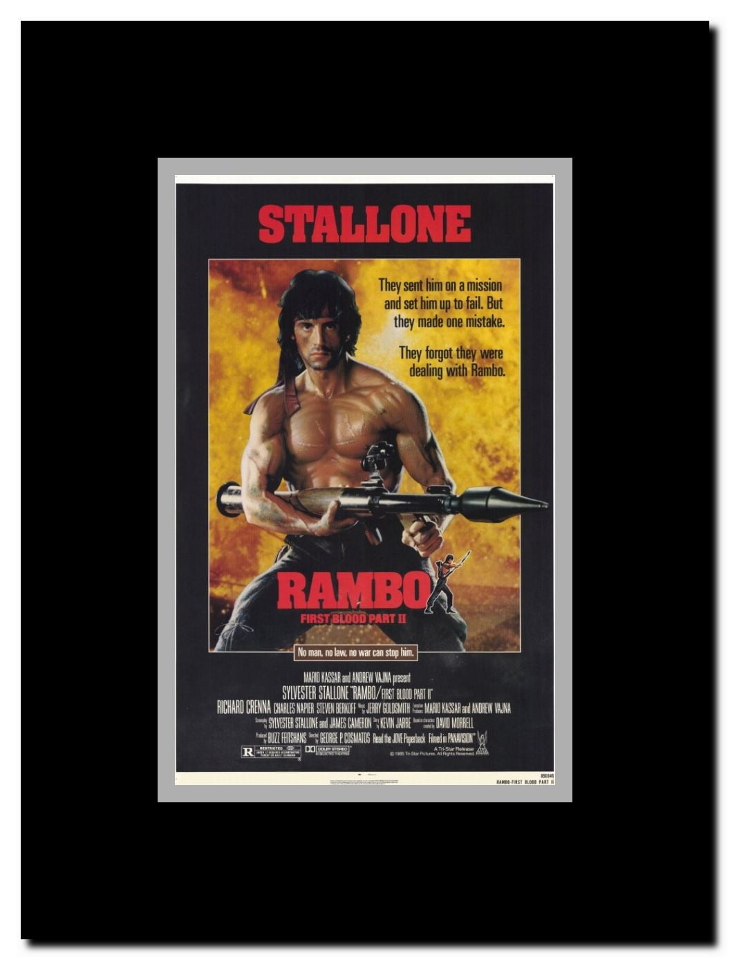 Rambo: First Blood Part 2 Framed Movie Poster
