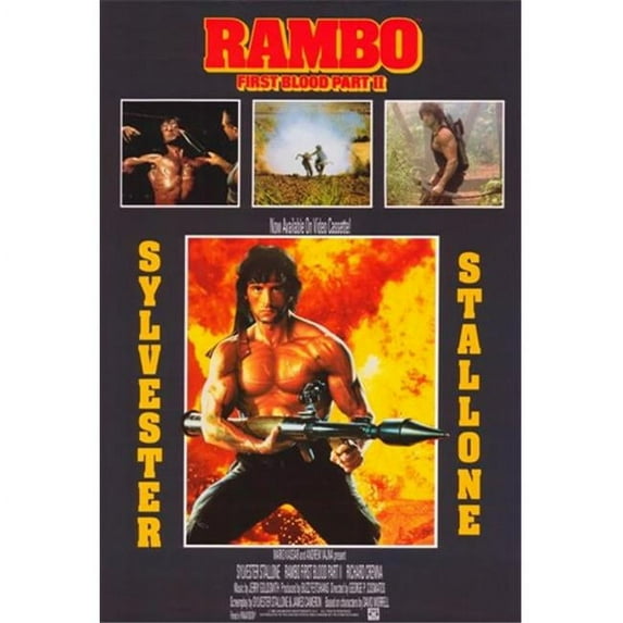 Rambo First Blood Part 2 Movie Poster - 11 x 17 in.