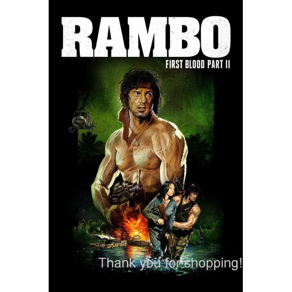 Rambo First Blood Part 2 Movie Poster 11x17 11"x17"#M01 Artistic