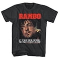 thumbnail image 1 of Rambo Gimme Dat Sizzle Black Heather Adult T-Shirt, 1 of 4