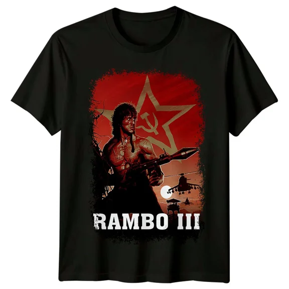 Rambo III (1988) Movie Poster Inspired T-Shirt Retro Tee Unisex