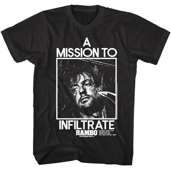 Rambo - Infiltrate - American Classics - Adult Short Sleeve T-Shirt