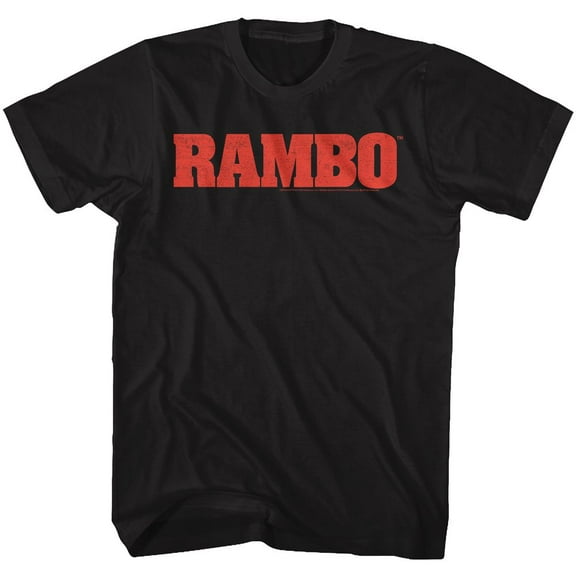 Rambo Logo Black Adult T-Shirt Xlt