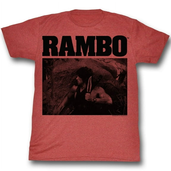 Rambo Marine Red Heather Adult T-Shirt