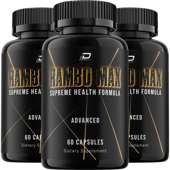 Rambo Max for Men Capsules  RamboMax Vitamin Complex Pills, Energy, 3 Pack, 180 Capsules