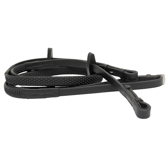Rambo Micklem Competition Reins, Black