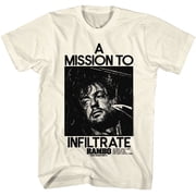 Rambo Mission To Infiltrate Natural Adult T-Shirt