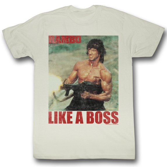 Rambo Movies Boss Rambo Adult Short Sleeve T Shirt