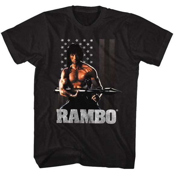 Rambo Ramberica Black Adult T-Shirt 2Xlt