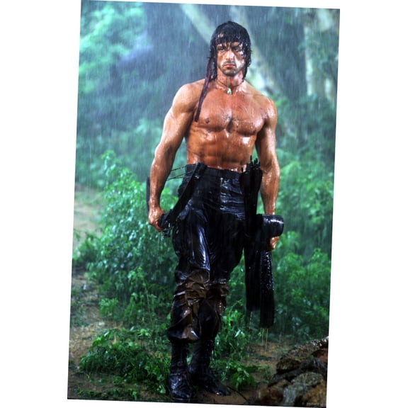 Rambo Poster Metal Sign 8Inx 12In Art Print On Metal 8x12 Multi-Color Square Adults Metal Prints