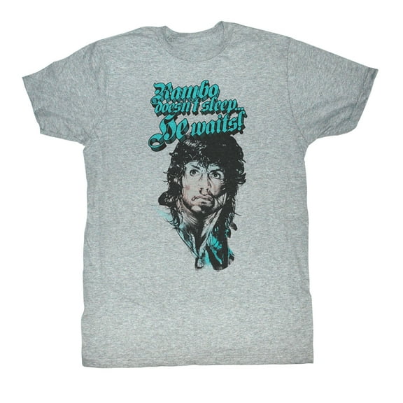 Rambo Rain On Your Face Gray Heather Adult T-Shirt