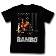 RAMBO-RAMBERICA-BLACK ADULT S/S TSHIRT-L