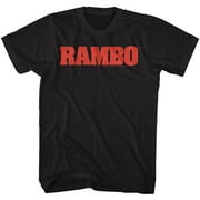 Rambo Rambo Logo Black Adult T-Shirt