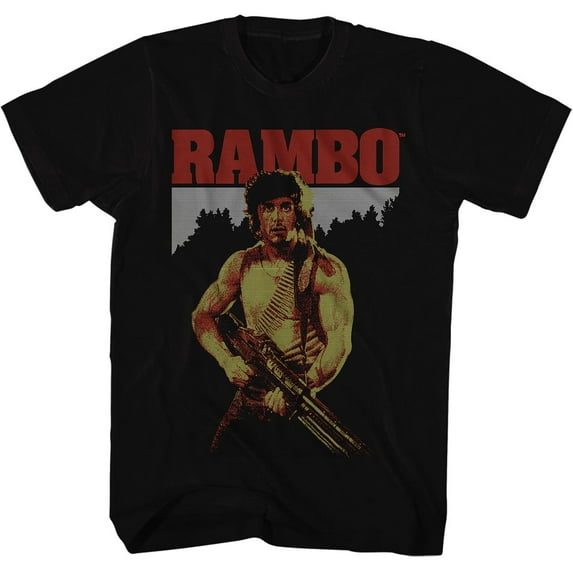 Rambo Real Rambo Black Adult T-Shirt 4Xl