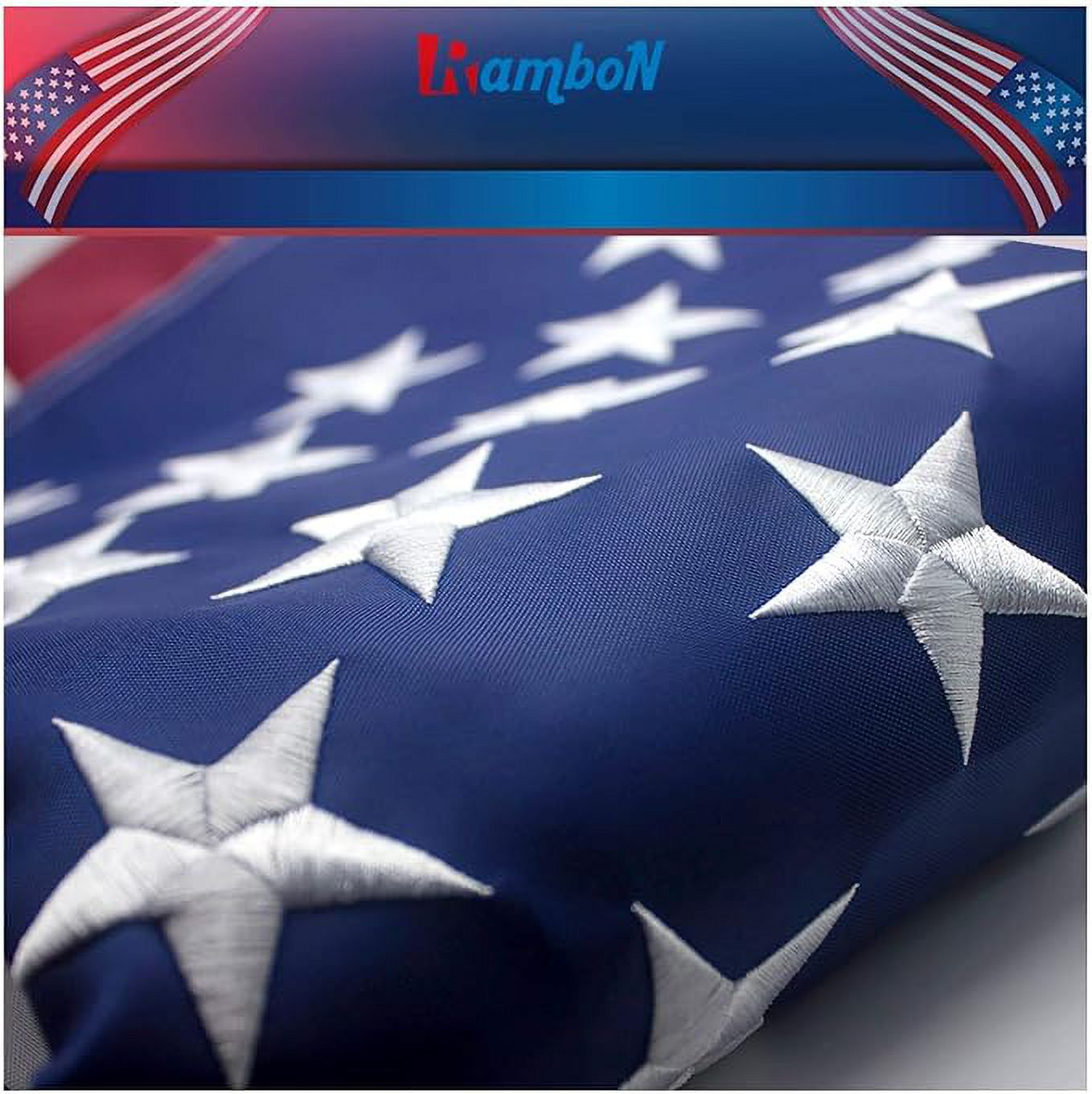 US-Flagge 6,5 X 1,2 M – Amerikanische Flagge Mit Bestickten Sternen, Genähten Streifen, Aus Nylon