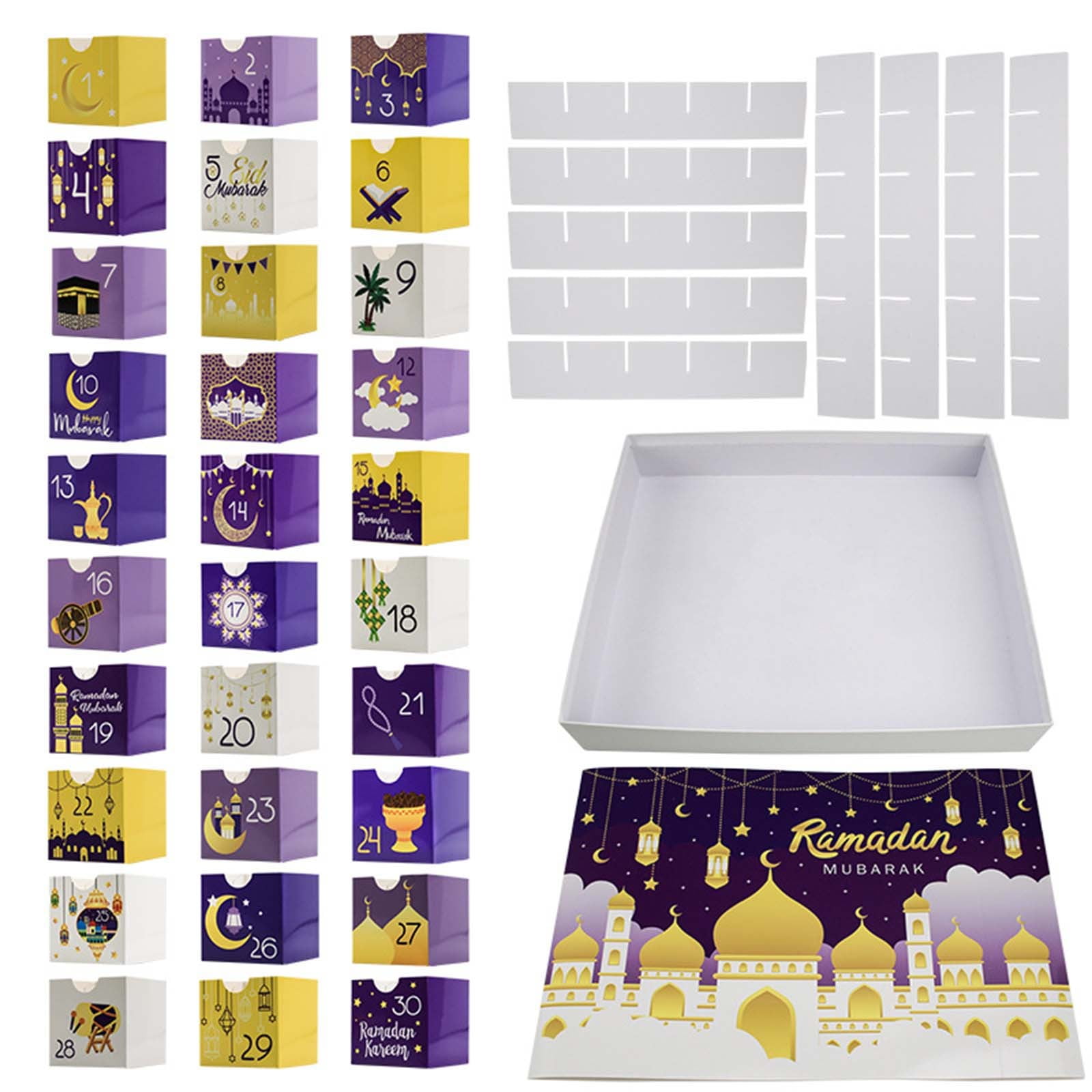 Ramdan Calendar with Drawers 2025 Ramadan Gifts for Kids, 30 Pre