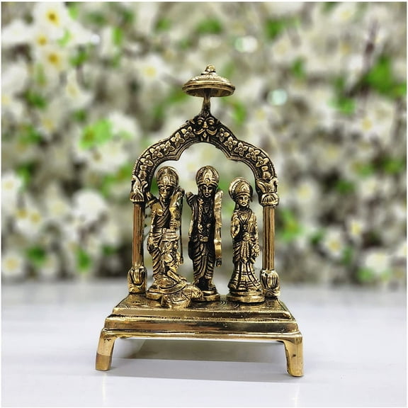 Ramdarbar Statue Ram Darbar Idol Brass Ram Darbar Sculpture Lord Ram, Goddess Sita, Lord Hanuman, Lakshman Statue Hindu God Goddess Statue Ram Family Statue Hindu God Parivar Figure - AtoZ India Cart