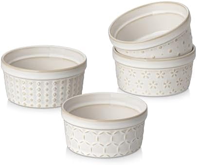 Midwinter Cookware Ramekins Ramekins 4 Oz Oven Safe, Ceramic Creme Brulee Souffle Dishes, Pudding ...