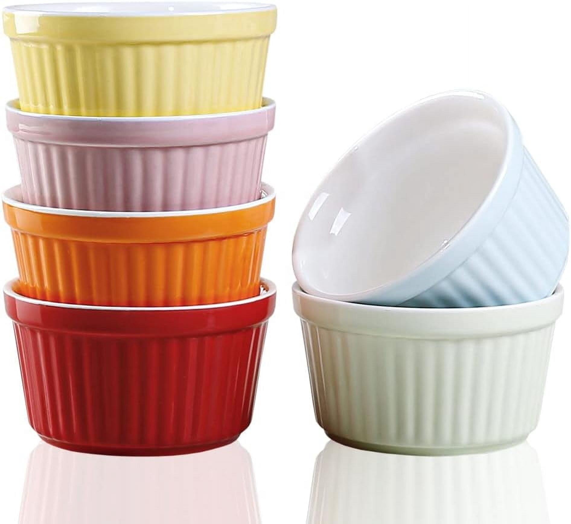 Ramekins 6oz Oven Safe,Creme Brulee Ramekin and Souffle Dishes ...
