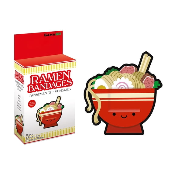 Ramen Bandages | Set of 18 Individually Wrapped Self Adhesive Bandages