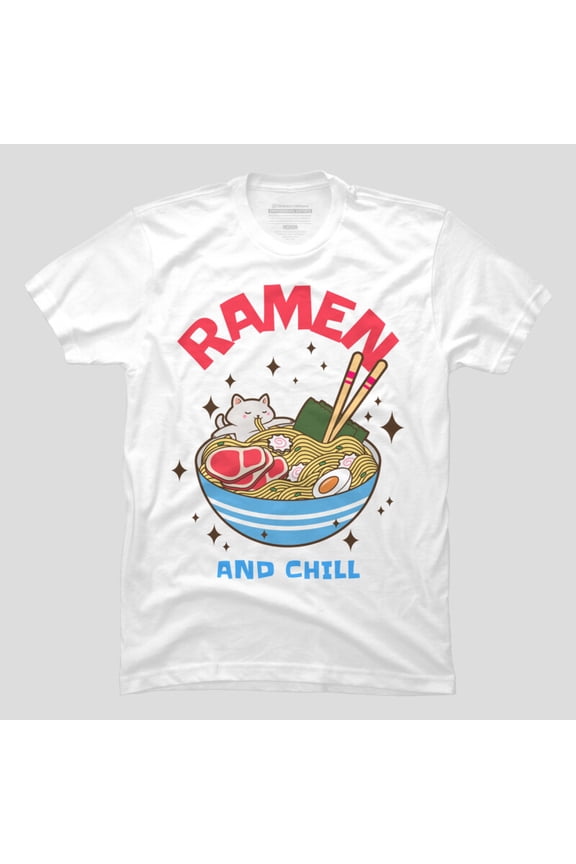 Ramen And Chill Cat Cute Funny Anime T-shirt M2988775, Up to Size 5XL
