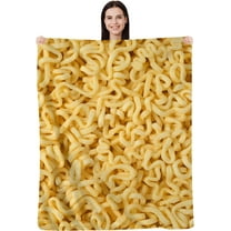 Ramen Blanket Funny Instant Noodles Soup Realistic Food Throw Blankets for Kids Teens Adults,Super Soft Cozy Flannel Microfiber Lightweight Fluffy Plush Blanket for Sofa Bed Travel Camping 60"x50"