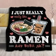 thumbnail image 1 of Ramen Boba Blanket Anime Fleece Throws, Kawaii Gift for Girls Teen Loves Noodles Bubble Tea 40x50 Inches Super Soft Lightweight Flannel Blankets, Suitable for All-Season and Bed Sofa, 1 of 6