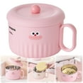 thumbnail image 1 of Ramen Bowl with Lid, Cute Instant Noodle Bowl, Instant Noodle Bowl with Handles Portable Cute Ramen Cooker 304 Stainless Steel Ramen Cooker Cute Instant Noodle Bowls for Soup, Noodles, Salads, 1 of 8