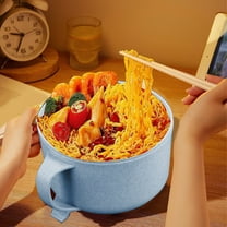 Ramen Bowl Set, Ramen Cooker, Ramen Bowls with Chopsticks and Spoon, Microwave Pasta Cooker, College Dorm Essentials for Girls Guys