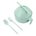 thumbnail image 1 of Ramen Bowl Set with Lid and Handle Complete Tableware for Dining Includes Chopsticks Spoons Forks Ideal for Apartments and Dishwasher, 1 of 4