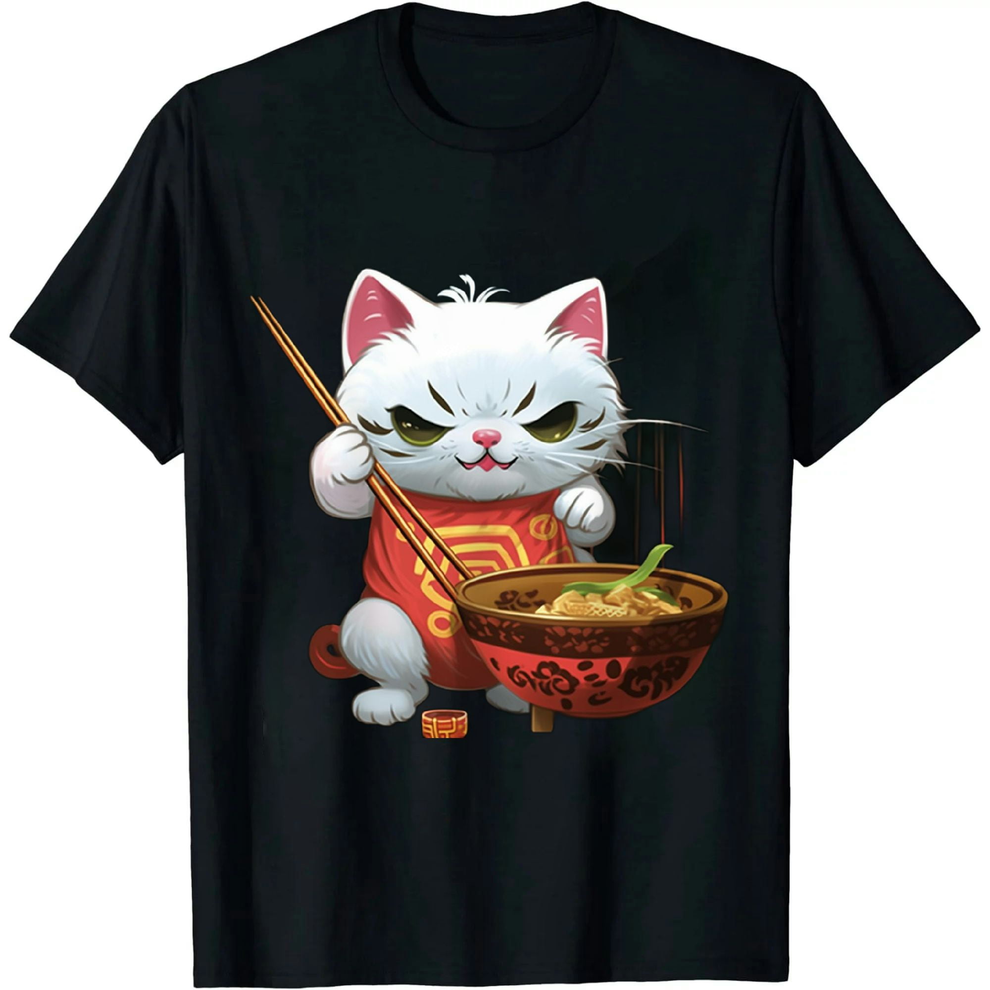 Ramen T-Shirt Cat Tshirt Kawaii Anime Tee Japanese Gift Ramen T-Shirt Cat Tshirt Kawaii Anime Tee Japanese Gift