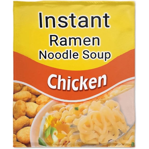 Ramen Chicken Blanket Ramen Blanket Chicken Ramen Noodle Soup Blanket Ramen Plush Flannel Fleece Throw Air Conditioning Quilt Lightweight Cozy Ramen Gifts Blanket for Sofa M 60x50 in for Teens