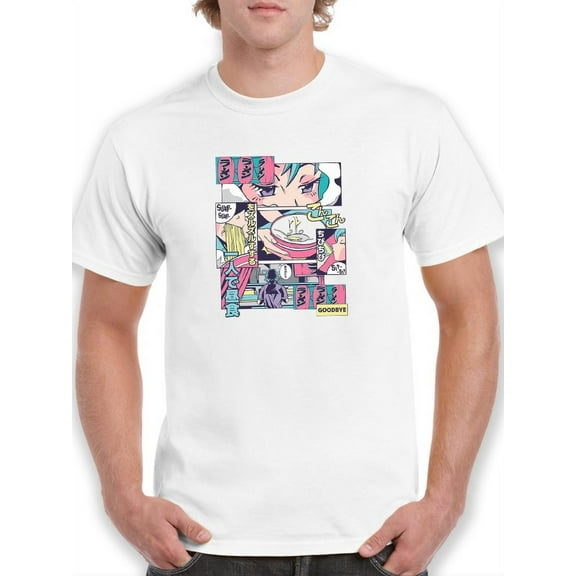 Ramen Comic T-Shirt Men -Smartprints Designs, Male 5X-Large