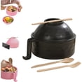 thumbnail image 1 of Ramen Cooker Ramen Bowl Set with Chopsticks,Microwave Safe Ramen Bowl Set with Fork & Spoon,All-in-One Noodle Cooker with Lid,Portable for College Dorm Apartment Office,Easy Clean & Storage, 1 of 7