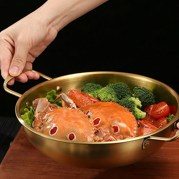 Ramen Cooking Pot, Stainless Steel Fast Heating Korean Raman Noodle Pot with Handles Induction Saucepan Stewpot for Soup Pasta Egg Fast Heating Easy to Clean (1pc)