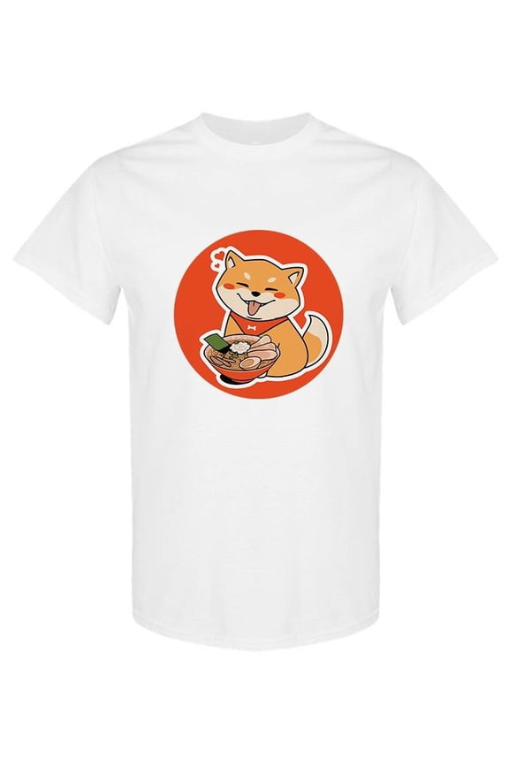 Ramen Corgi Dog T-Shirt Men -SPIdeals Designs, Male 4X-Large