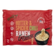 Ramen Express Hotter and Spicier Chili Ramen Noodles, Vegan, Halal, Kosher, 3 oz Pouch