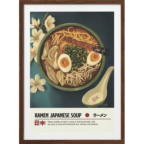 Ramen Framed Art Modern Wall Decor