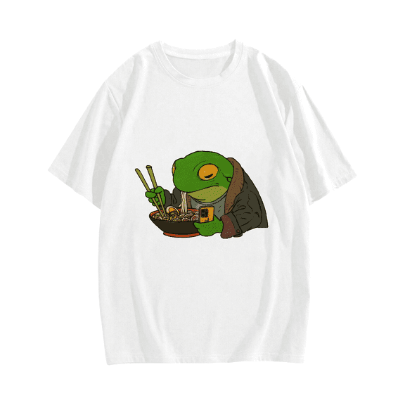 Ramen Frog Cotton casual T-shirt