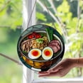 thumbnail image 1 of Ramen Glass Suncatcher, Whimsical Noodle Bowl Art, Japanese Food Kitchen Decor, 7.9 in, 1 of 3