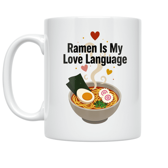 Ramen Is My Love Language - Ramen Enthusiast - 11 oz Ceramic Coffee Mug