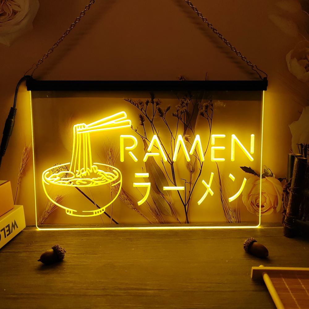 Ramen Japanese Noodles Shop Vintage LED Neon Sign-Posters,3DCarving ...