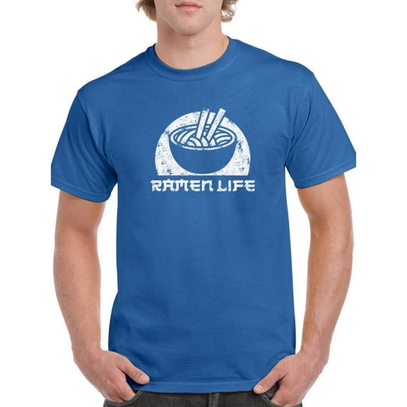 Ramen Life Faded Bowl Art T-Shirt Men -Smartprints Designs, Male Small