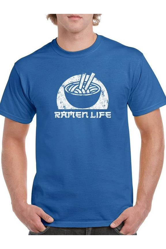 Ramen Life Faded Bowl Art T-Shirt Men -Smartprints Designs, Male Small