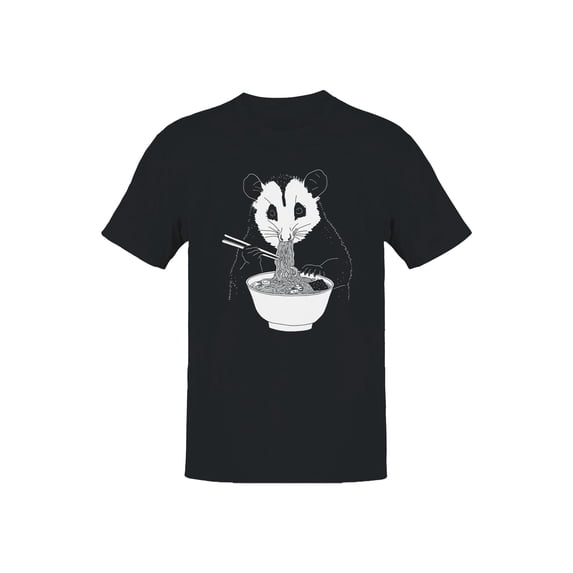 Ramen-Loving Opossum Art Men's T-shirt Black