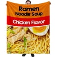 thumbnail image 1 of Ramen Noodle Fleece Blanket for Boys and Girls, Super Soft Warm Flannel Throws Gift for Birthday Christmas Room Decor All Season Bed Couch Sofa (50x60 Inches), 1 of 6