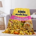 thumbnail image 1 of Ramen Noodle Soup Chicken Flavor Throw Blanket Super Soft Flannel Blanket Home Decor - Plush Lightweight Fuzzy Cozy Blanket for Couch Sofa Bed All Season,-Kids/Throw Size Ramen Noodle Soup, 1 of 7